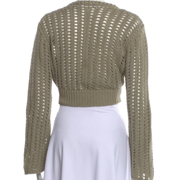 Jonathan Simkhai Nile Crochet Crop Sweater, Size M - Picture 2 of 6